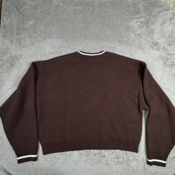 Taylor Swift The Tortured Poets Department TTPD Brown V-Neck Sweater Large - Picture 5 of 8